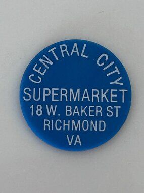 Vintage Token 10 cents Central City Supermarket Richmond Virginia